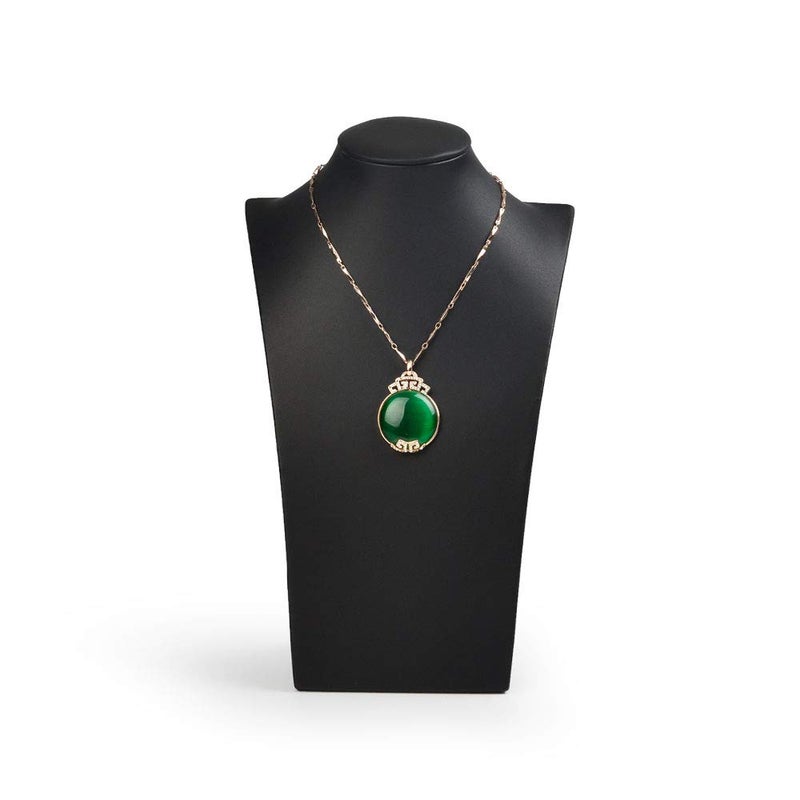 Oirlv Black Jewelry Display Bust Leather Necklace Display Stand For Show(H11.8inch) - Image 1